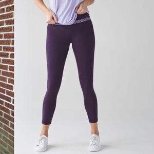 Lululemon Original Align Pant 4 Deep Zinfandel Miss Mosaic Lilac Deep Zinfandel